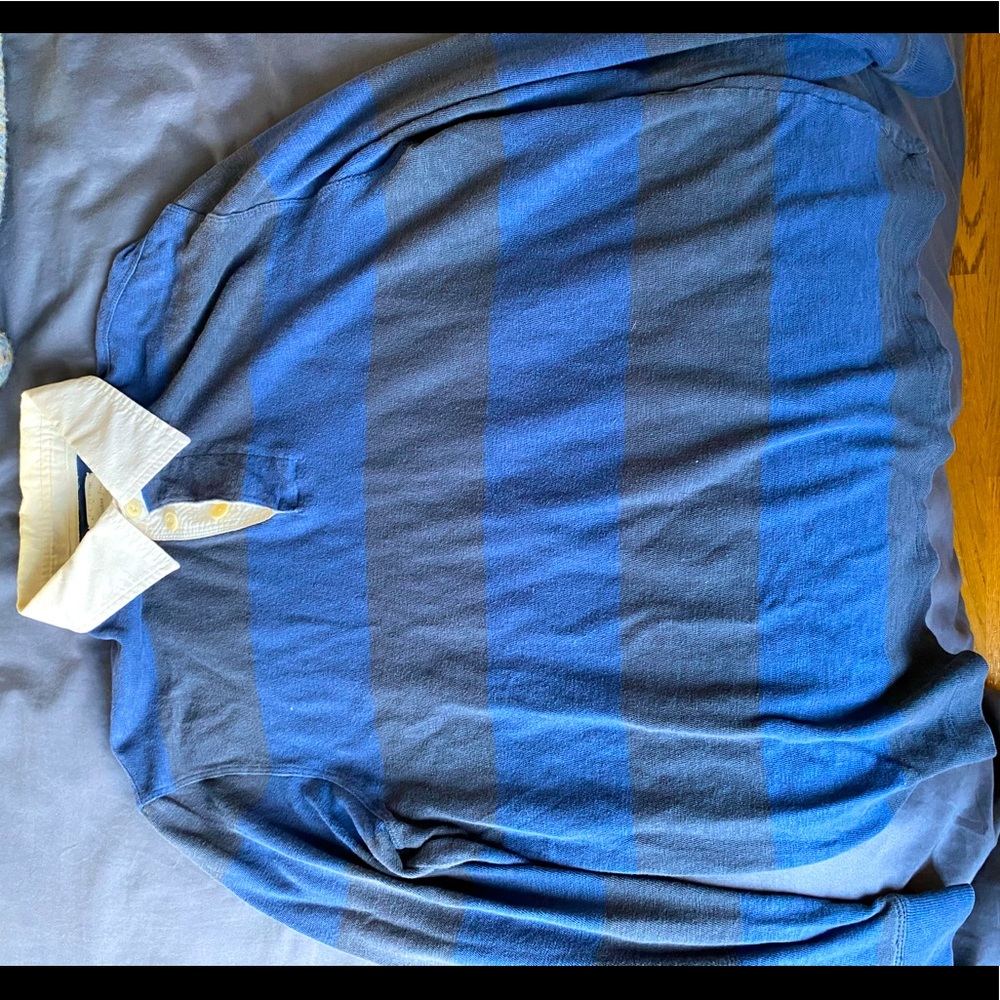 EUC J. Crew long sleeve rugby polo